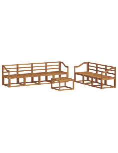 Set di divani da esterno 8 pcs Naturale 2