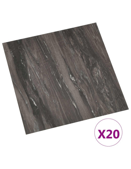 Plance per Pavimentazione Autoadesiva 30,5 x 30,5 cm 20 pcs PVC