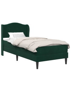 Struttura del letto Verde Scuro 100 x 200 cm Velluto 2