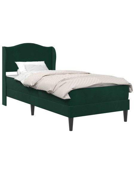 Struttura del letto Verde Scuro 100 x 200 cm Velluto