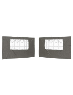 Parete per tenda da festa 2 pcs 400 x 195 cm Antracite 2