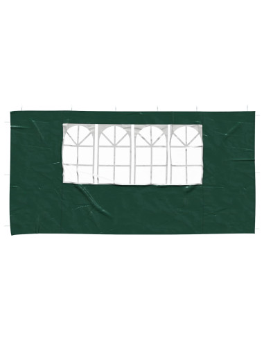 Parete per tenda da festa 2 pcs 400 x 195 cm Verde PE e Acciaio