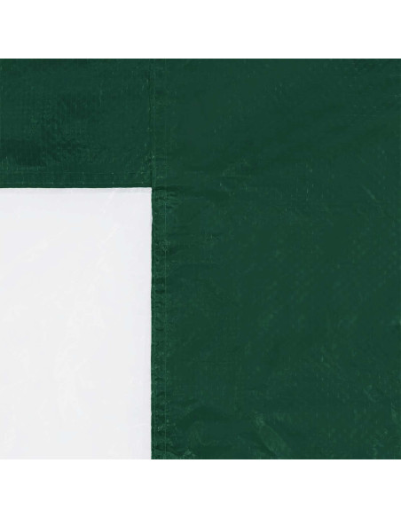 Parete per tenda da festa 2 pcs 400 x 195 cm Verde PE e Acciaio