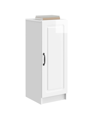 Credenza Bianco Lucido 33 x 34,5 x 87 cm Legno ingegnerizzato