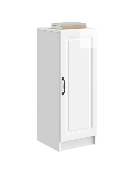 Credenza Bianco Lucido 33 x 34,5 x 87 cm Legno ingegnerizzato