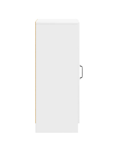 Credenza Bianco Lucido 33 x 34,5 x 87 cm Legno ingegnerizzato