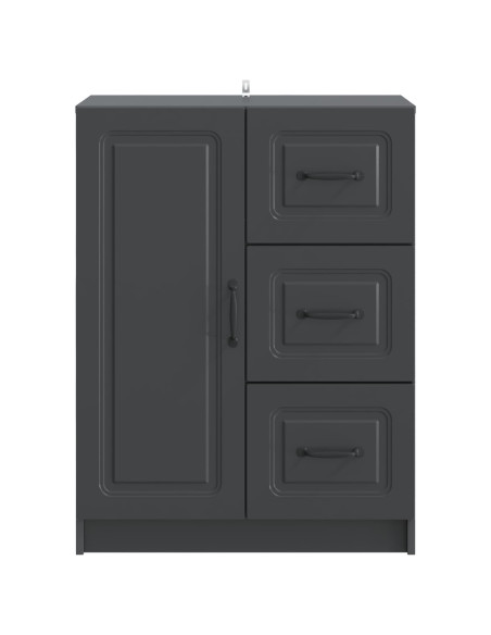 Credenza Nero 66 x 34,5 x 87 cm Legno ingegnerizzato