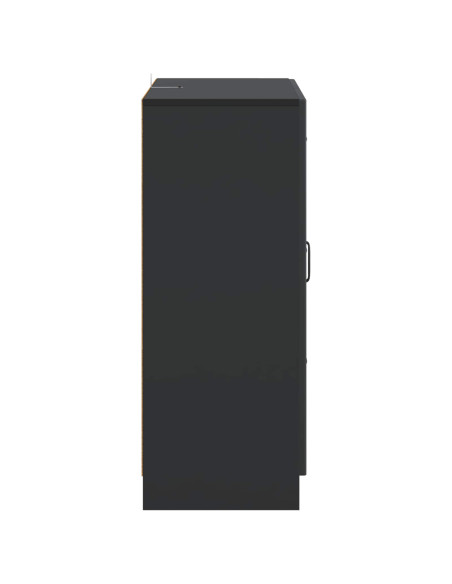 Credenza Nero 66 x 34,5 x 87 cm Legno ingegnerizzato