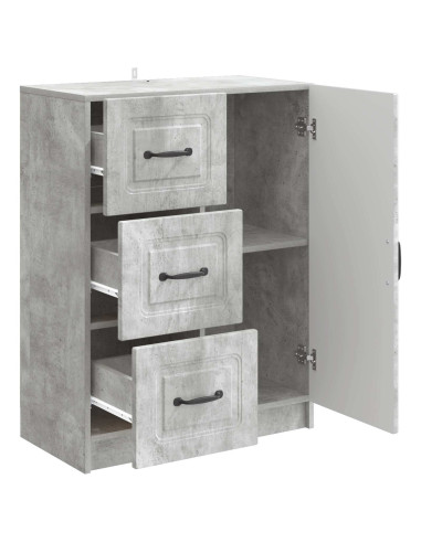 Credenza Grigio Cemento 66 x 34,5 x 87 cm Legno ingegnerizzato