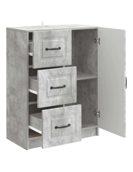 Credenza Grigio Cemento 66 x 34,5 x 87 cm Legno ingegnerizzato