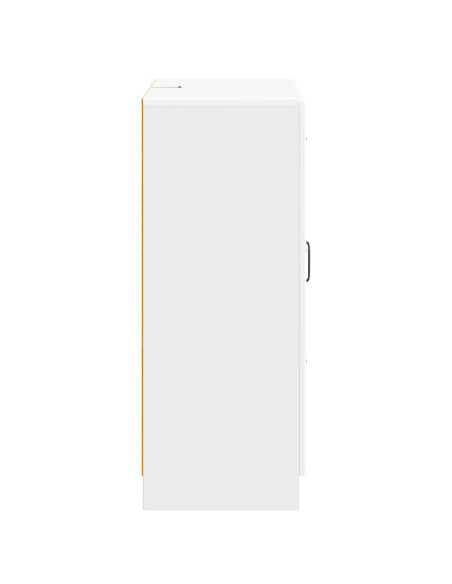 Credenza Bianco Lucido 66 x 34,5 x 87 cm Legno ingegnerizzato
