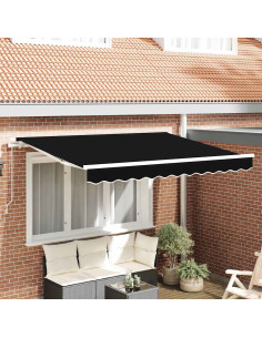 Telo di ricambio per tenda da sole Nero 280 x 245 cm Poliestere