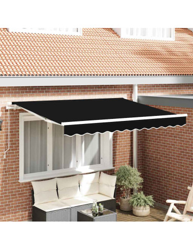 Telo di ricambio per tenda da sole Nero 330 x 245 cm Poliestere