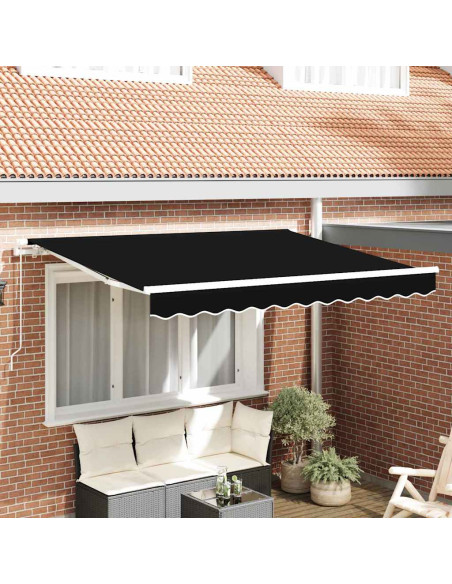 Telo di ricambio per tenda da sole Nero 330 x 245 cm Poliestere