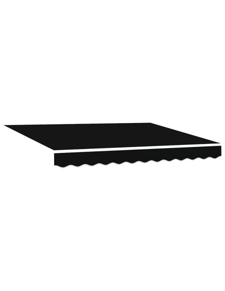 Telo di ricambio per tenda da sole Nero 280 x 245 cm Poliestere