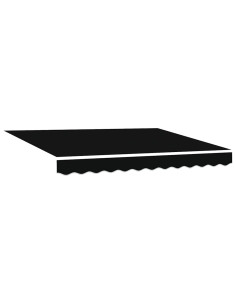 Telo di ricambio per tenda da sole Nero 330 x 245 cm Poliestere 2
