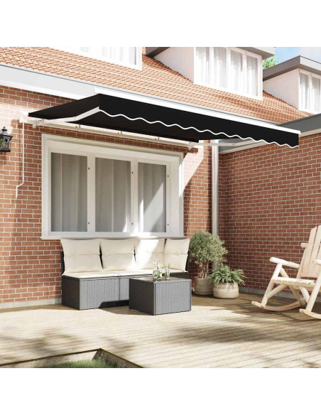 Telo di ricambio per tenda da sole Nero 330 x 245 cm Poliestere