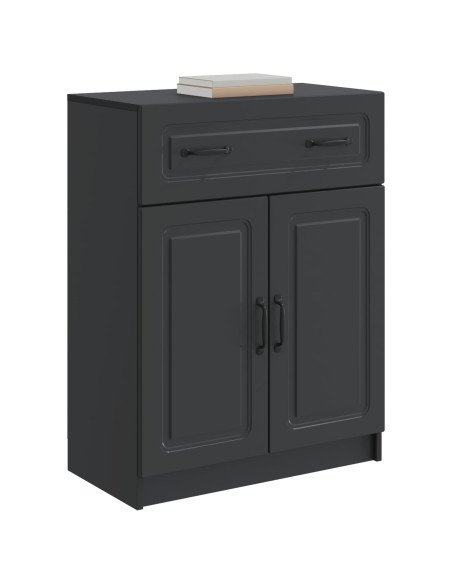 Credenza Nero 66 x 34,5 x 87 cm Legno ingegnerizzato