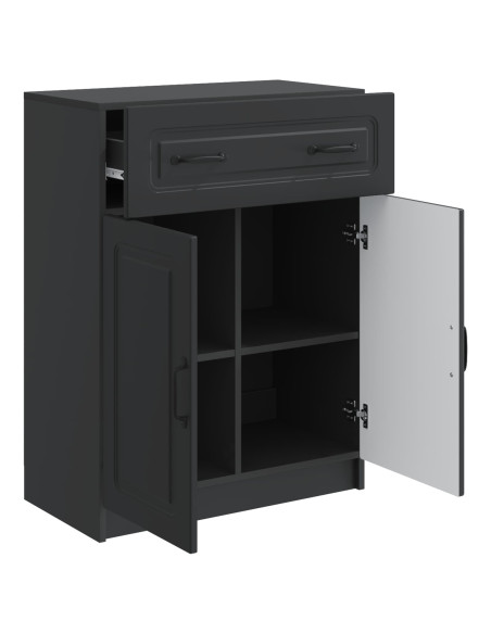 Credenza Nero 66 x 34,5 x 87 cm Legno ingegnerizzato