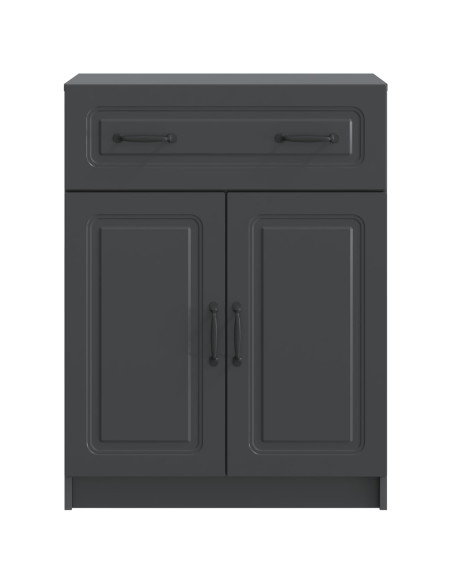 Credenza Nero 66 x 34,5 x 87 cm Legno ingegnerizzato