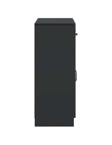 Credenza Nero 66 x 34,5 x 87 cm Legno ingegnerizzato
