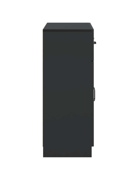 Credenza Nero 66 x 34,5 x 87 cm Legno ingegnerizzato