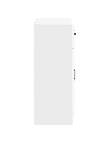 Credenza Bianco Lucido 66 x 34,5 x 87 cm Legno ingegnerizzato