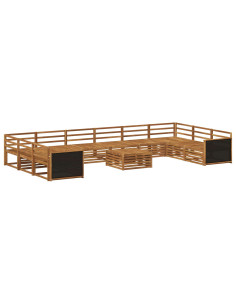 Set divani 11 pcs Legno di Acacia Massello