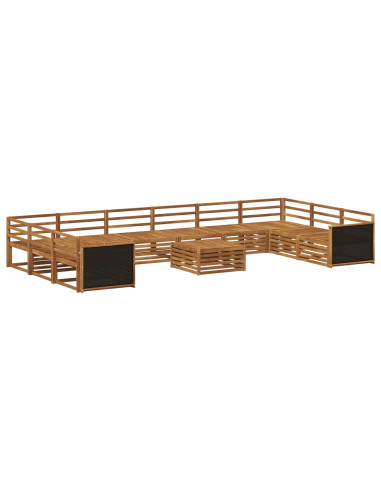 Set divani 11 pcs Legno di Acacia Massello