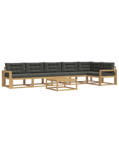 Set di divani da esterno 7 pcs Bianco e Antracite