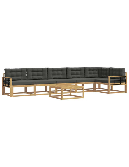 Set di divani da esterno 7 pcs Bianco e Antracite