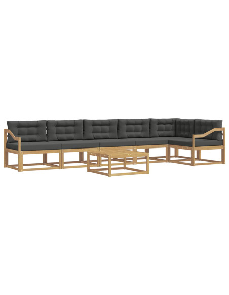 Set di divani da esterno 7 pcs Bianco e Antracite