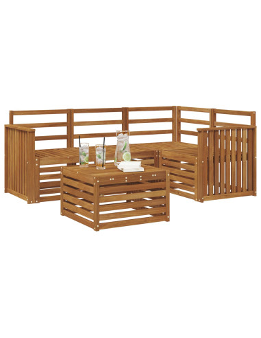 Set di divani da esterno 5 pcs Naturale