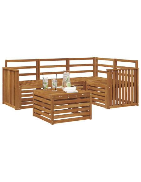 Set di divani da esterno 5 pcs Naturale