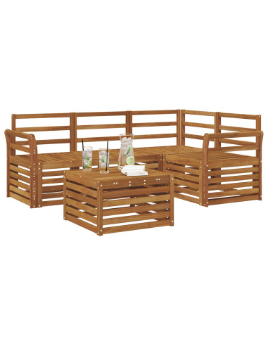 Set di divani da esterno 5 pcs Naturale