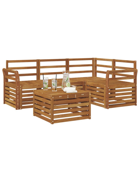 Set di divani da esterno 5 pcs Naturale