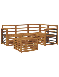 Set di divani da esterno 5 pcs Naturale 2