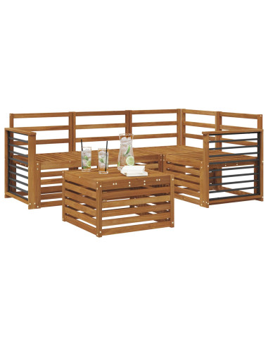 Set di divani da esterno 5 pcs Naturale