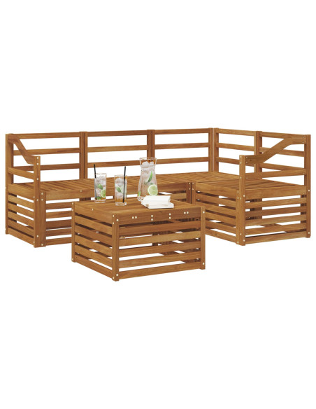 Set di divani da esterno 5 pcs Naturale