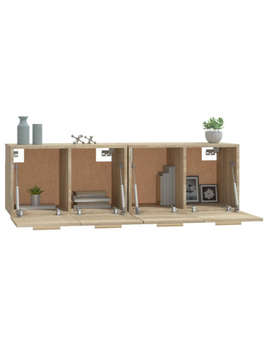 Mobili Parete 2 pz Rovere Sonoma 60x36,5x35cm Legno Multistrato