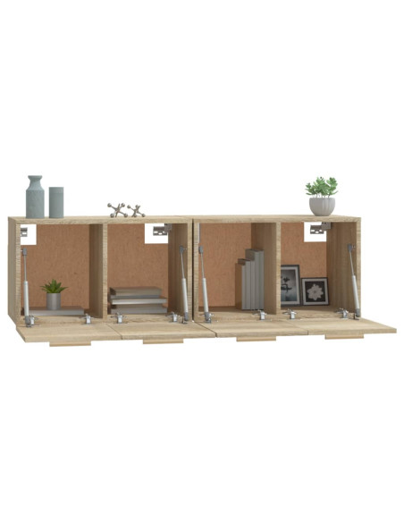 Mobili Parete 2 pz Rovere Sonoma 60x36,5x35cm Legno Multistrato