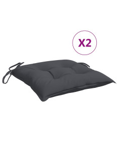 Cuscini per Sedia 2 pz Antracite 50x50x7 cm Tessuto Oxford 2