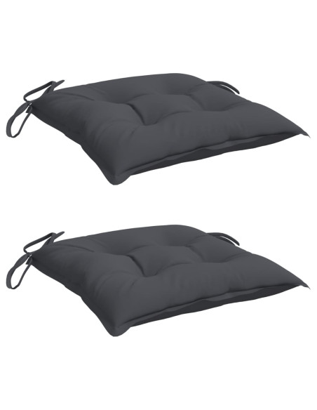 Cuscini per Sedia 2 pz Antracite 50x50x7 cm Tessuto Oxford