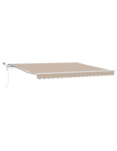 Tenda Retrattile Beige 400 × 300 cm Poliestere e Metallo 2