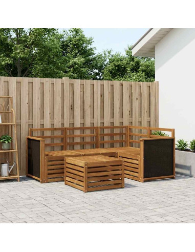 Set di divani da esterno 5 pcs Naturale 59 x 59 x 37 cm