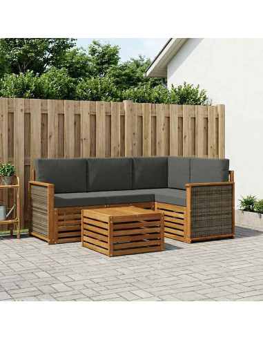 Set di divani da esterno 5 pcs Naturale e Antracite