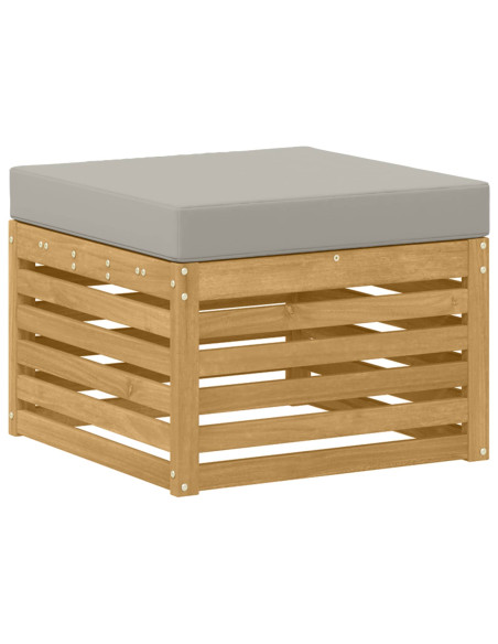 Set di divani da esterno 4 pcs Bianco e Grigio Chiaro