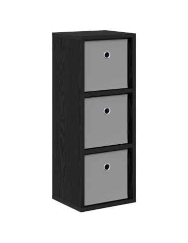Credenza con cassetto Rovere Nero 25,5 x 22 x 69,5 cm