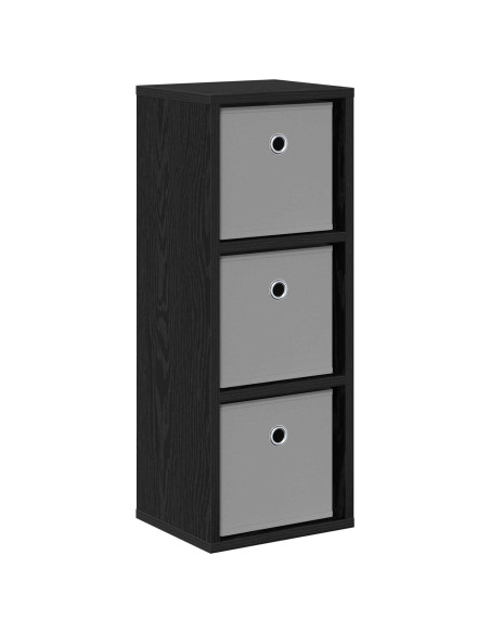 Credenza con cassetto Rovere Nero 25,5 x 22 x 69,5 cm