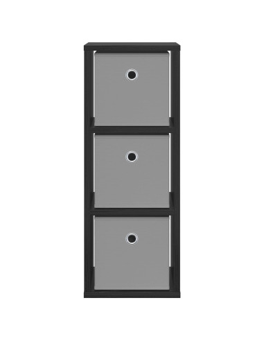 Credenza con cassetto Rovere Nero 25,5 x 22 x 69,5 cm
